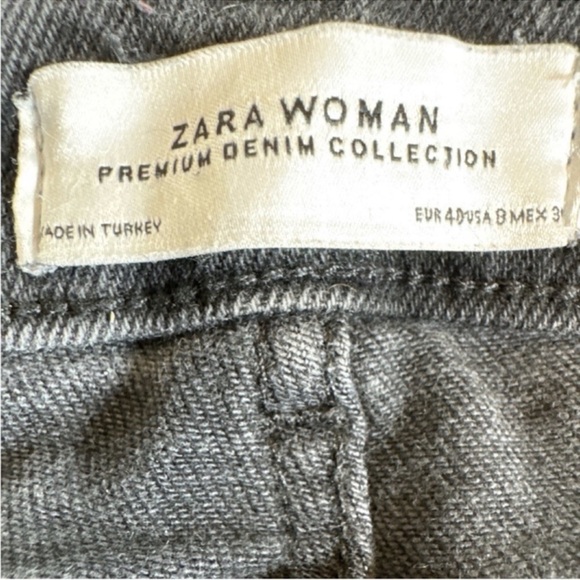 ZARA Woman Premium Denim Collection High Rise Skinny Jeans in Black, Size 8. - Picture 5 of 9
